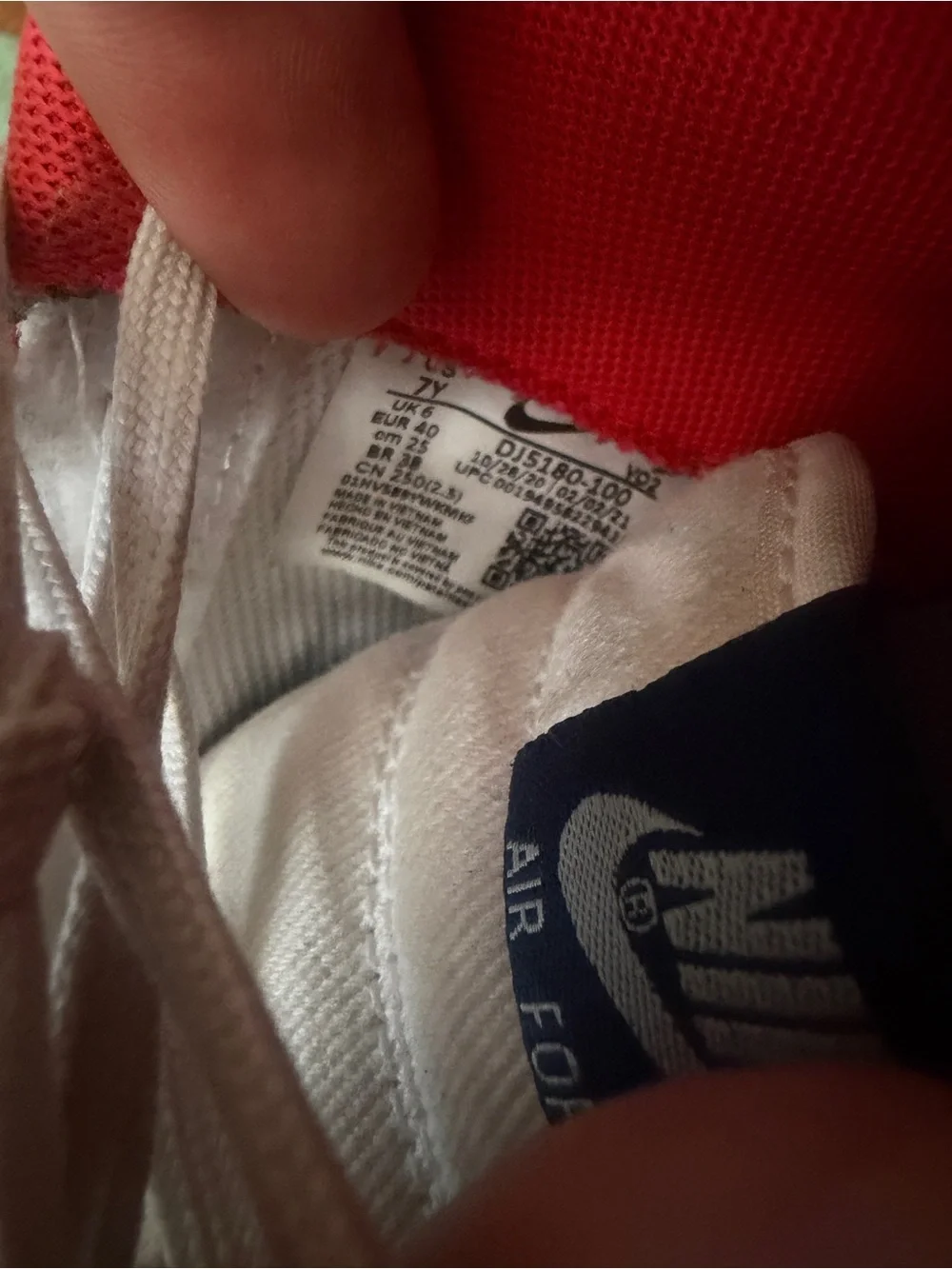 Kids Low-Top Sneakers in White, Navy & Red — Cushioned Active Shoes